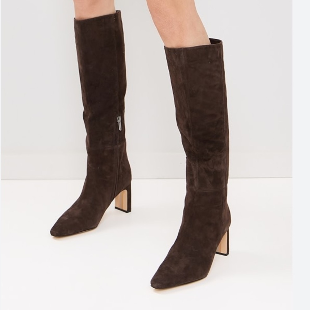 Sam Edelman Sylvia Chocolate Brown Suede Boots